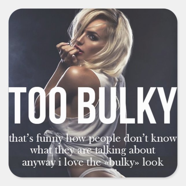 Motivationales Fitness Gym Quadratischer Aufkleber (Vorderseite)