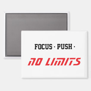Motivations-Fitness Weiß Magnet