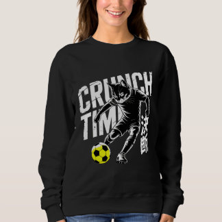 Motivations-Knüller-Zeit-Katze-Fußball-Frauen Sweatshirt