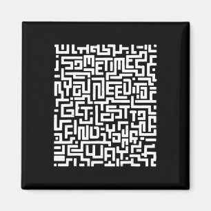 Motivations-Labyrinth-Shirt Optische Täuschung Ver Magnet