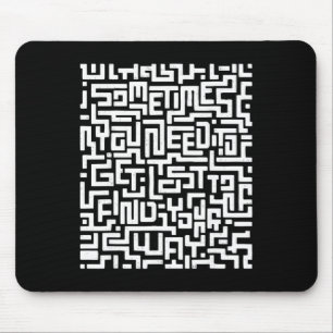 Motivations-Labyrinth-Shirt Optische Täuschung Ver Mousepad
