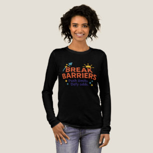 Motivations-Langarmshirt 'Grenzen überwinden' Tri-Blend Shirt