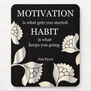 Motivations-Mitteilungen auf Mousepad