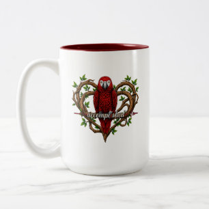 Motivations-Papageien-Tasse - Vollbracht Zweifarbige Tasse