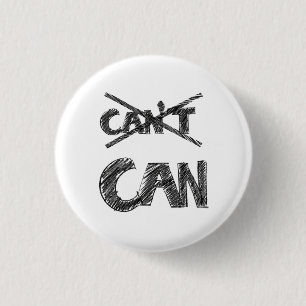 Motivations-Typografie-Design – „Ich kann“ Positiv Button