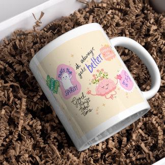 Motivations-Zitate für geistige Gesundheit Positiv Tasse
