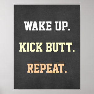 Motivationsangebot Weckte auf. Kick Hintern. Wiede Poster