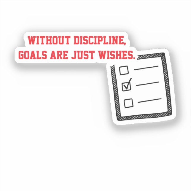 Motivationsaufkleber "Disziplin"  Aufkleber (Vorderseite)