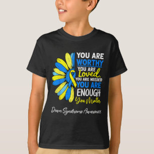 Motivationsbekundung Bewusstsein für Down-Syndrom T-Shirt