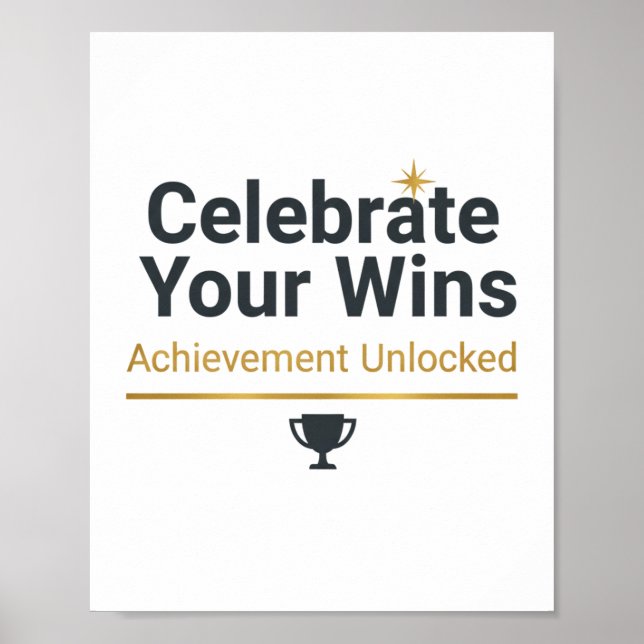 Motivationsgeschenk für den Erfolg  Poster (Vorne)