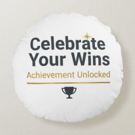 Motivationsgeschenk für den Erfolg  Rundes Kissen