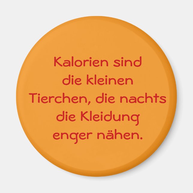 Motivationshilfe zum Abnehmen Magnet (Vorne)