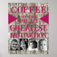 Motivationskaffeestfamilie 4 Foto grau rosa