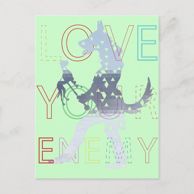 Motivationskartenfeind Postkarte (Vorderseite)