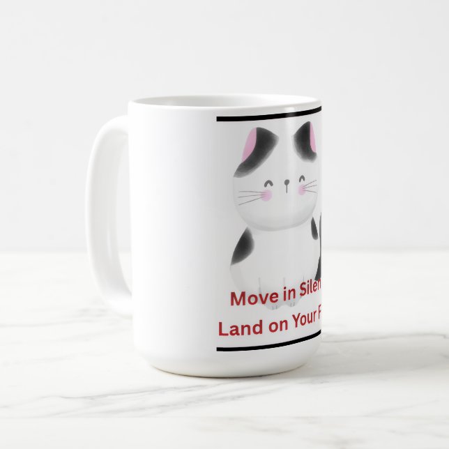 Motivationskatze  kaffeetasse (Vorderseite Links)