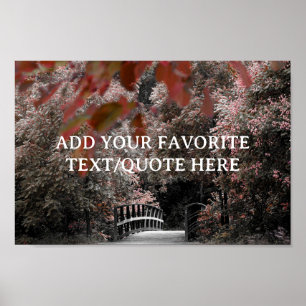 Motivationsposter mit individuellem Text Brücke & Poster