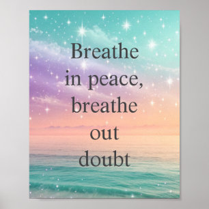 Motivationsposter mit Sternenhimmel Poster