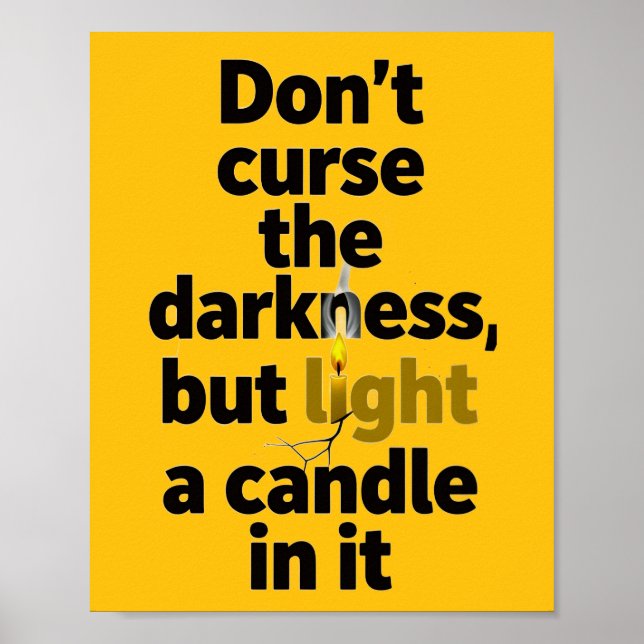 Motivationsposter mit Zitat Poster (Vorne)