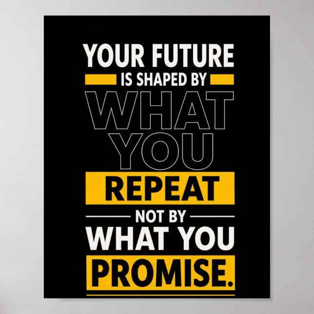 Motivationsposter mit Zitat Poster (Vorne)