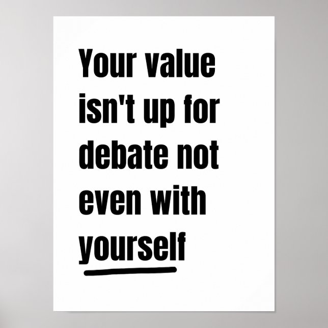 Motivationsposter mit Zitat Poster (Vorne)