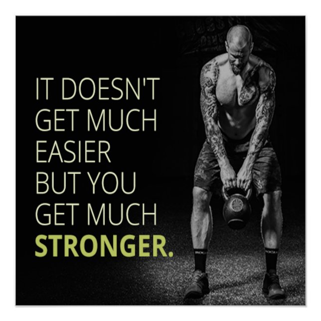 Motivationsposter 'You Get Much Stronger' Poster (Vorderseite)