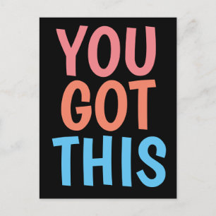 MOTIVATIONSPOSTKARTEN DU PACKST DAS POSTKARTE