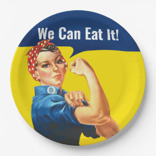 Motivationsspass "Rosie the Riveter" "We Can EAT i Pappteller