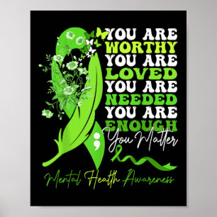 Motivationsunterstützung Sie Psychische Gesundheit Poster