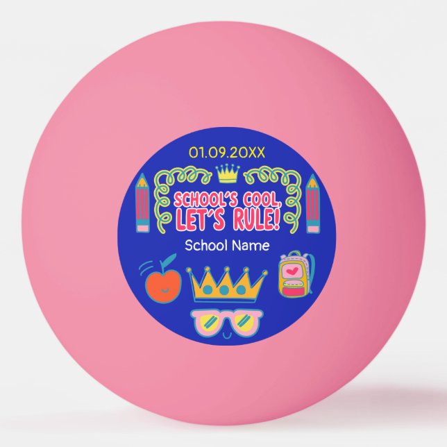 Motivationsziffer "Die coole Regel des lassend" Tischtennisball (Vorderseite)