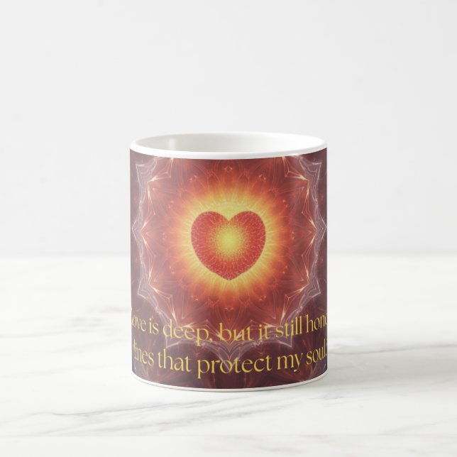 Motivationszitat auf Liebestasse Kaffeetasse (Mittel)