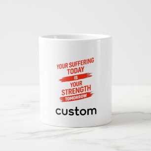 Motivationszitat-Design Jumbo-Tasse