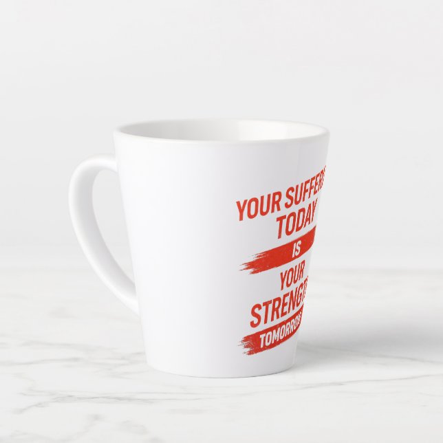Motivationszitat-Design Milchtasse (Linke Ecke)