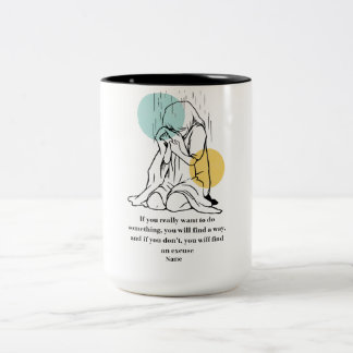 Motivationszitat individuell gestaltete Tasse