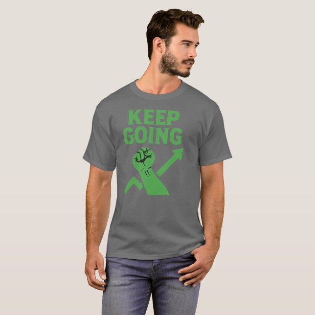 Motivationszitat Männer T-Shirt (Vorne ganz)