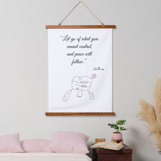 Motivationszitat  wandteppich mit holzrahmen (Schlafzimmer)