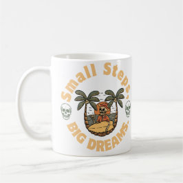 Motivationszitate - kleine Schritte, große Träume  Kaffeetasse