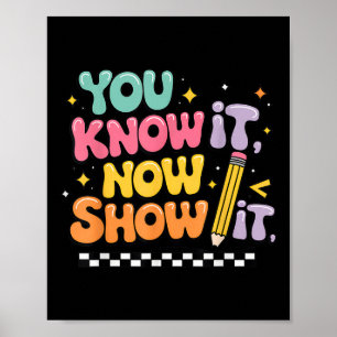 Motivationszustand Testtest Tag Du weißt es Nein Poster