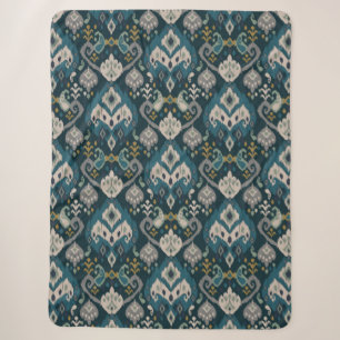 Motive Afrikanischer Boho-Paisley-Blumen-Ikat-Must Sherpadecke