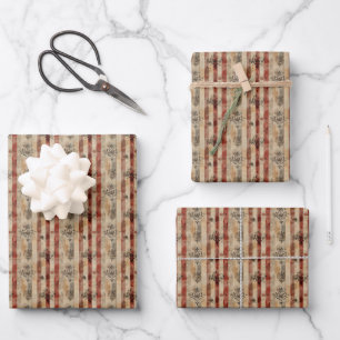 Motive/Skripte/Streifen Geschenkpapier Set