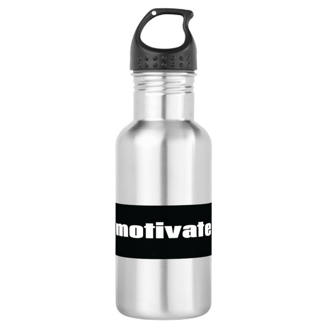 motivieren edelstahlflasche (Vorderseite)