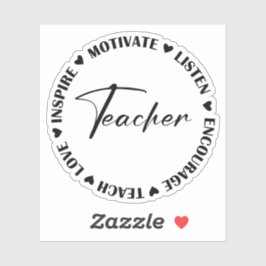 motivieren hören zu lehren Liebe Sticker