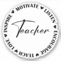 motivieren hören zu lehren Liebe Sticker