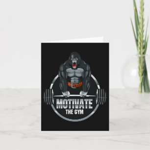 Motivieren Sie die Gym Gorilla Beast Workout Bodyb Karte