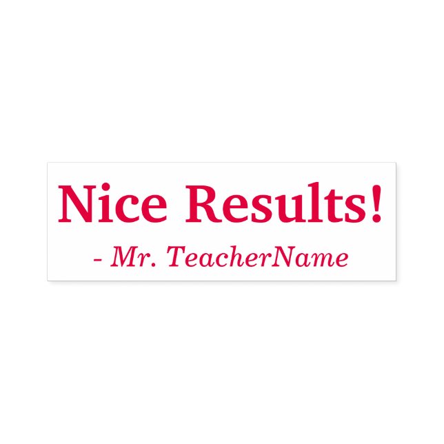 Motivieren von "Nice results!" + Name des benutzer Permastempel (Design)