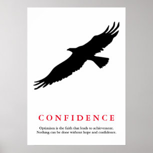 Motivierend Adler Silhouette - Vertrauensquote Poster