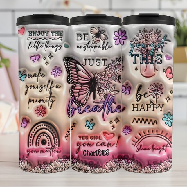 Motivierend Affirmations: Glossy Self Care Thermosbecher (Von Creator hochgeladen)