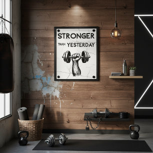 Motivierend als gestern Gym Vintag Poster