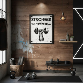 Motivierend als gestern Gym Vintag Poster