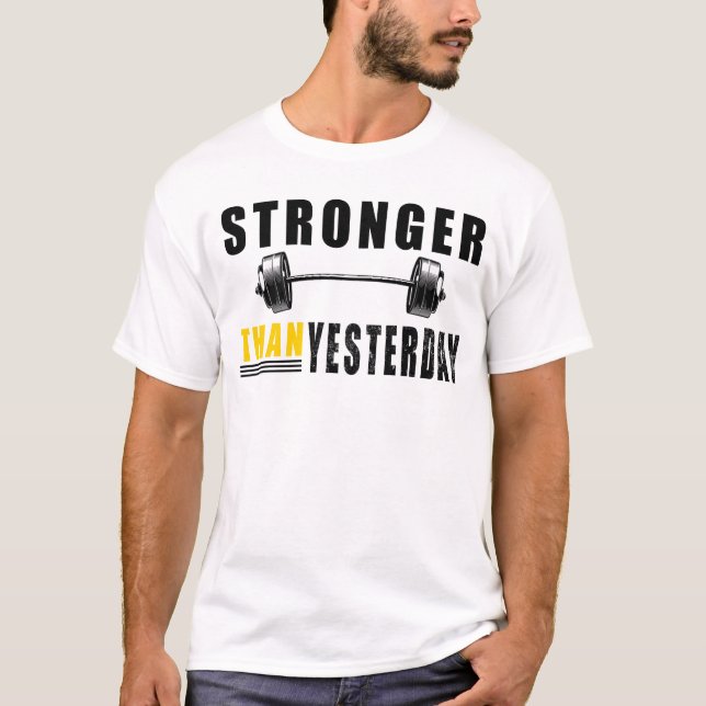 Motivierend als gestern T-Shirt (Vorderseite)