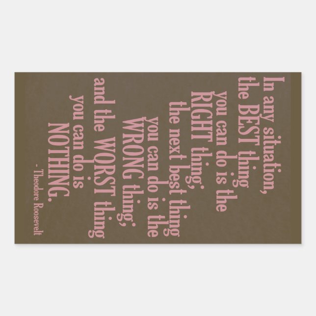 Motivierend Anführungsklammern Rechteckiger Aufkleber (Vorderseite)